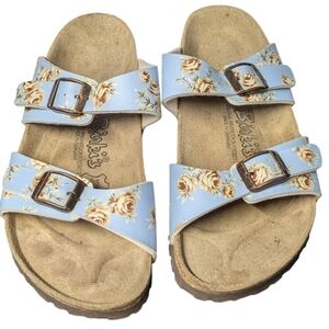 Birkenstock Blue Floral Sandals